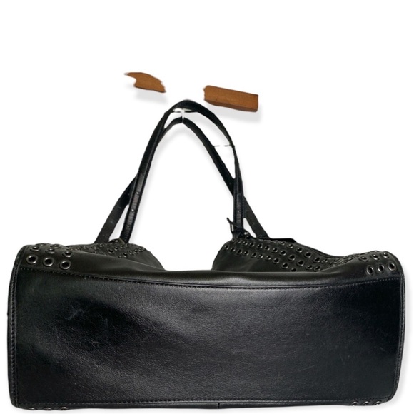 Coach Leather Studded Black Leather Shoulder Bag RARE Unique - Picture 6 of 6